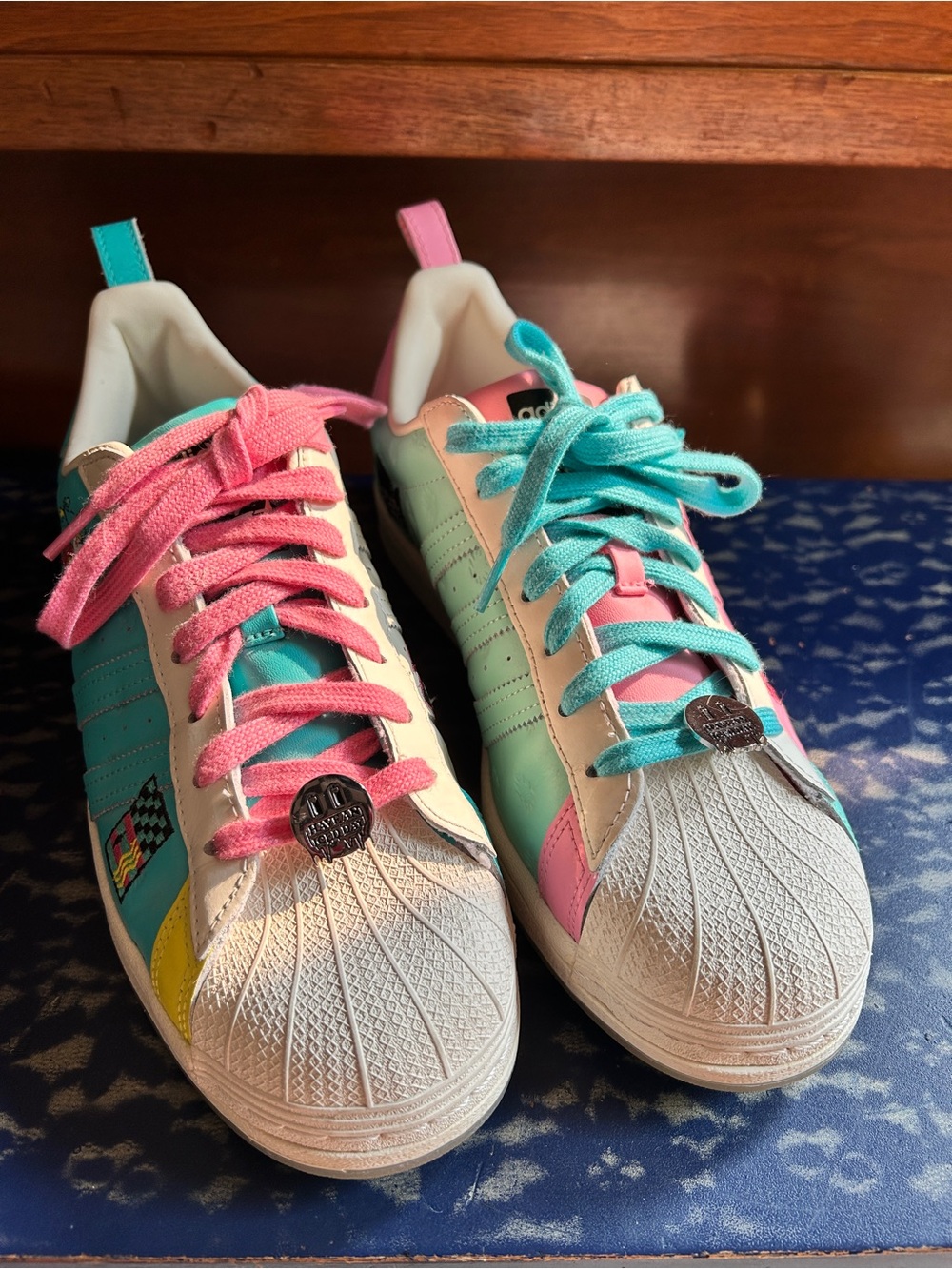 Adidas Arizona x Superstar Have an Iced Day - Teal and Pink Men's Size 9.5